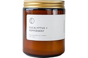 OCTŌ Eucalipto + Menta piperita | Candela profumata. A base di Oli Essenziali e Cera di Soia.. 250ml