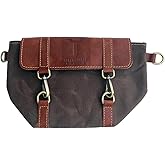 TurkTasarlar Motor Accessory Motorcycle Handlebar Bag, Leather, Snap Lock (Brown)