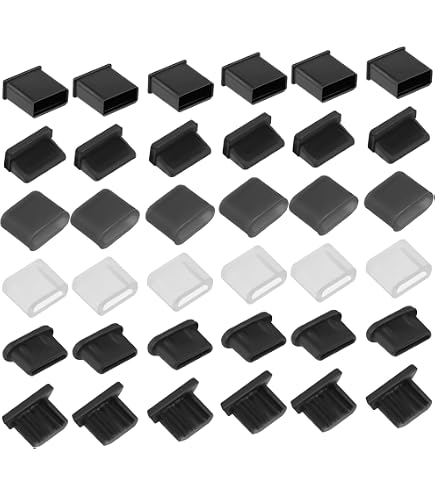 36 USB-Staubschutzstecker Set – Für USB-A, USB-C & Micro-USB, Aus Weichem Silikon