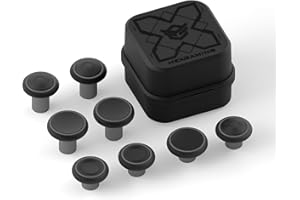 HEXGAMING Austauschbare Thumbsticks für Phantom/Ultimate Pro Controller, Swap 2 Höhen & 3 Sticks Griffdesign Joysticks Kappen Aufsätze–Grau Schwarz(Ohne Stick-Base)