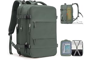 SZLX Ryanair Bagaż Podręczny 40x20x25 Plecak Damski plecak na Laptop z wyjściem USB Plecak Podróżny Easyjet Bag 45x36x20 Cabin Bag Męski Wodoodporny Plecak do Pracy Plecak Sportowy z przegrodą na buty