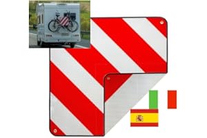 PAYMALI Warntafel Warnschild Spanien und Italien 2 in1 rot-weiß Alu Warnschild 50x50cm