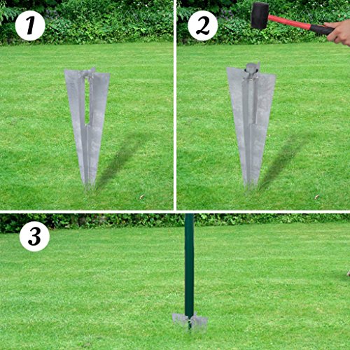 vidaXL Gitterzaun Zaun Zaunset Gartenzaun Zaunsatz Maschendraht Metallzaun 25 x 1m - 4