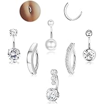 Piercing Ombelico A Cuore Rosa 14G 10mm - Acciaio Inossidabile 316L Per Donne, Gioiello Elegante Per Tutte Le Occasioni - Foto 9