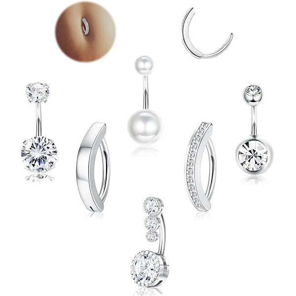 Piercing Nombril Bitch Rose - Acier Chirurgical Avec Zircone Cubique - 14G 10mm