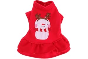 UKCOCO Abiti Natalizi per Cani Vestiti Natalizi per Cani Vestiti per Cani Natalizi Gonna Natalizia per Cani Vestiti per Cani di Piccola Taglia Vestito per Cani Vestito per Cani di