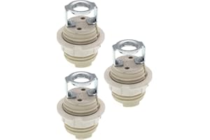 TWDRTDD Portalampada G9 con staffa, confezione da 3 lampadine alogene in ceramica filettate G9 con anello e per lampadina G9 (in linea)