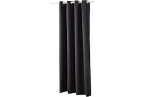 WOLTU Verdunklungsvorhänge Gardinen mit Ösen Thermo Vorhang Blickdicht gegen Kälte und Hitze Ösenschal, 250g/m² Dicke Vorhänge Blackout Curtains Wohnzimmer Schlafzimmer, 135x225 cm Anthrazit (1 Stück)