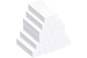 DBALL 24 Piezas Taco Pulidor Uñas Limas Blanca de Uñas Profesionales Bloques Almohadilla para Lijar para Familiar Salones Belleza Acrílico Gel El Uñas Cuidado Herramienta