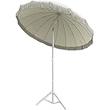 FHKBB Ombrello da Giardino da 2,0 m con Nappa, può Essere Inclinato, bancarella per Fotografia, ombrellone per caffetteria, B