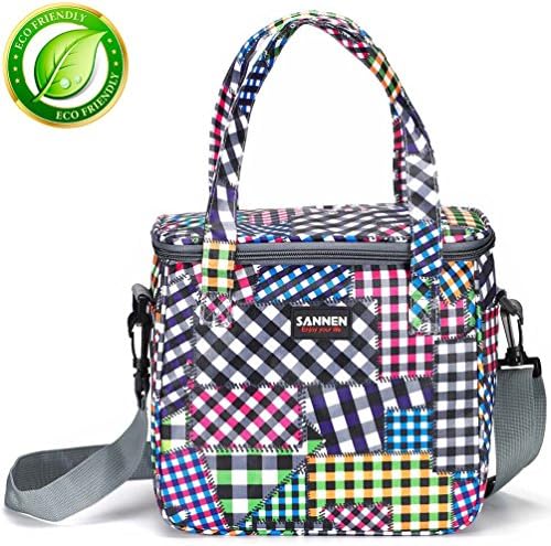 Insulated Lunch Box for Women Adult Men Kids Girls Boys Studen Lunch Organizer Cooler Bento Bags for Office Picnic School Work with Adjustable Strap and Zip Closure Travel Lunch Tote
