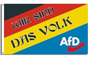 GENERISCH FlagShipper - AFD Flagge 150x90 cm Alternative für Deutschland Design AfD Partei Fanartikel Fahne NEU Logo Dunkelblau Landtagswahl Europawahl Bundestagswahl für Garten Demonstration