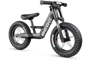 Berg Biky Bicicleta de Paseo con Freno de Mano a Partir de 2 años, neumáticos de Aire, Cuadro de magnesio, 12 Pulgadas, Bicicleta Infantil para niños y niñas, sillín de Altura Ajustable