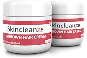 SKINCLEANZE BY JANCREE Skincleanze Ingrown Hair Cream, for Prevention and Treatment of Razor Bumps and Razor Burn, Ideal for Men and Women, Use on Face, Legs, Underarm and Bikini Line - Paraben Free, 50g (Pack of 2)