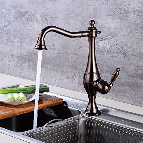 iJIAHOMIE Style of Bathroom Sink Taps, Bathroom Faucets,Waterfall Basin Sink Mixer Tap Modern ORB Copper Kitchen hot and Cold Rotary Tray Above Counter Basin Basin Single Hole Single Handle