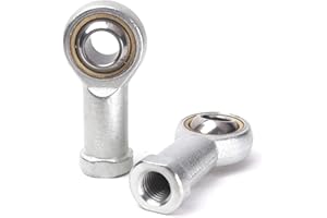 CBRIGHT Joint Rod End Bearing 2pcs 6mm(M6) Articulated Bearing End,Female Performance Rod Bearing, Joint End Right Hand Thread,Steering Head Bearing Tool,Female Thread Connector Joint Rod End Bearing