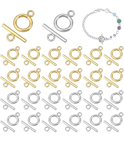 UNICRAFTALE 16 pz 2 colori In Acciaio Inox Chiusure A Scatto Piccole Chiusure Rotonde Dorate Chiusure