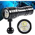 APLOS AP70 Scuba Diving Video Light, 6000 Lumen, 135 Degrees Wide Beam Angle, Underwater Flashlight with Red UV Light