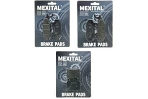 MEXITAL Plaquettes de frein semi-métallique Avant et Arrière pour LT-R 450 (K/L) (2006-2012) LT-R 450 ZK Quadracer (2008-2009)