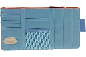 FakeFace CD-Tasche für Auto Sonnenblende Tasche Aufbewahrung CD Holder Organiser Auto Sonnenblendentasche (Lake Blue)