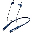 amazon basics in Ear Bluetooth 5.0 Wireless Neckband with Mic, Up to 13 Hours Playback Time, Magnetic Earbuds, Noise Cancellation, Voice Assistant, Dual Pairing and IPX5 Rated (Blue)