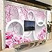 Produktbild LHDLily 3D Tapete 3D Wallpaper Fresken Wandbilder Verdicken Benutzerdefinierte Foto Hintergrund Wand Rosa Rosefor Wände 200Cmx150Cm
