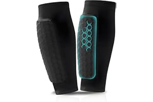 EQIVEI Tvvcalk 1 Paire Protege Tibia Foot pour Enfant et Adulte, Football Shin Guards, Ski Shin Guards, Respirants & Anti-Chocs