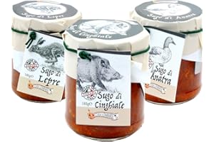 FOXCUP Tris Sughi Lombardi: Ragù di Lepre Cinghiale e Anatra 180 gr x 3