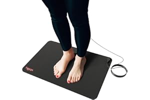Hooga Grounding Mat for Sleep, Energy, Pain Relief, Inflammation, Balance, Wellness. Earth Connected Therapy. Indoor Grounding at Home, Office, Work. 15 Foot Cord Included. Conductive Carbon