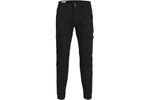 Mêskie spodnie Jogger Cargo JACK & JONES PAUL FLAKE AKM 542 Spodnie Twill Denim z elastycznym pasem.