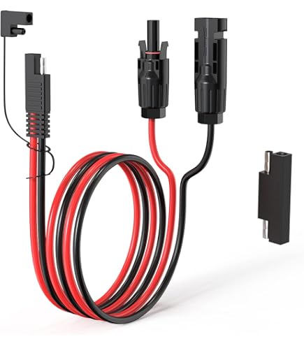 Bumbee SAE-Verlängerungskabel – 10 AWG, 1,1 M, Mit Sicherungen & Staubkappe, Für Auto, Wohnmobil, Motorrad