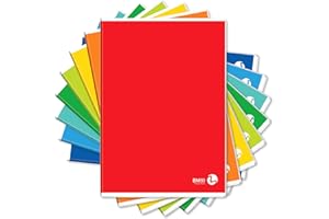 BM BEMORE Bm - BeMore – Color Basic 0110603 – Quaderno Formato A4 (21Cm X 29,7Cm) – Rigatura 5Mm – Quadretti 5 Mm Senza Margini Per Elementari E Medie– Carta 80G/Mq – Colori Assortiti – Confezione Da 10 Pezzi