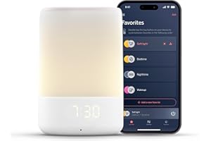 Nanit Sound and Light Smart Baby Night Light and Sound Machine | Audio Monitor | Cry Detection Alert Feature | OK to Wake Alarm Clock for Kids | Temp & Humidity Tracking | Rechargeable Battery | WiFi