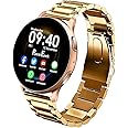 PunnkFunnk EVO Vista Smartwatch, 1.3” HD Display Bluetooth Calling Metal Smartwatch, Fitness & Sleep Tracker, 100+ Sports Modes, IP67 Waterproof Compatible with Android & iOS(Gold)