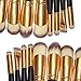 Start makers® 8 Piece Makeup Brushes - Wood Vegan Cosmetic Brushes -Professional Face & Eye Makeup Brush Set - Natural Make Up Brushes -Foundation Power Liquid Cream Makeup Tool & Start makers Pouch