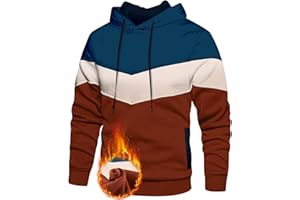 Rave on Friday Felpa Uomo con Cappuccio Unisex Felpe Patchwork Manica Lunga Colori a Contrasto Hoodies Sweatshirt Pullover Tops S-4XL