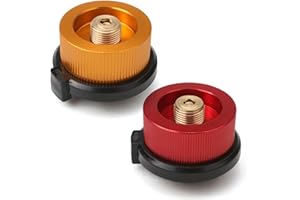 COALWOP 2-Pack Portable Gas Adapter for Camping Butane Canister to Screw Gas Cartridge Converter Lightweight Outdoor Stove Connector for Hiking Picnics BBQs