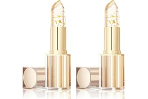GENERIC 2PCS Fenvio Lipstick, Lipstick Long Lasting, Transfer Proof Colour Changing Lipsticks with Gold Foil, Gold Crystal Fenvio Ph Adjusting Colour Changing, Deep Nourishment Balm for Women