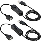 RIITOP USB-Verlängerungskabel mit An- / Ausschalter, unterstützt Daten und Stromzufuhr, 1 m, kompatibel mit USB-Headset, USB-