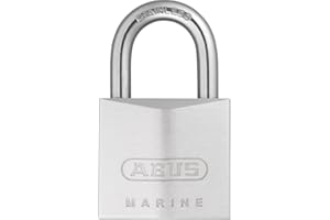 ABUS Candado Marine 75IB/40 - resistente a la intemperie - cuerpo del candado de latón con revestimiento de níquel perlado - nivel de seguridad 6 - plata