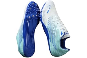 REIJAX Scarpe da Atletica Leggera antiscivolo Unisex Scarpe da Atletica 8 Chiodi Spikes Tacchetti da Corsa Campestre Scarpe da Corsa Professionali da Competizione per Atletica,a media distanza,35-45 EU