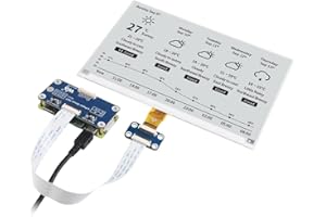 Waveshare 7.5inch E-Paper HAT Display Module, 800×480 Resolution, Supports Black/White 2 Colors, Compatible with Jetson Nano/Raspberry Pi 4B/3B+/3A+/3B/2B/1B+/1A+/Zero 2 W/Zero W/Zero