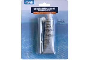 POWERHAUS24 Unterwasserreparatur-Set - Spezial-Unterwasserkleber (Reparatur-Set) - Unterwasser Reparatur-Set für Pool - Schwimmbecken - Innenhüle - Folienreparatur