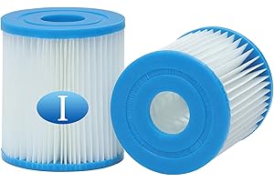 woejgo Cartucho de Filtro de Piscina Tipo I, tamaño 1 Cartucho de Filtro de Piscina, Repuesto para Filtro de SPA, 2 Unidades