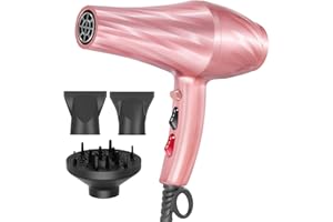 Jooayou Asciugacapelli Professionale a Ioni 3000W con Diffusore (3 Livelli di Calore, 2 Velocità + Aria Fredda, 3 Accessori) Adatto per Saloni, Viaggi e Casa, Perfetto come Regalo - Hairdryer