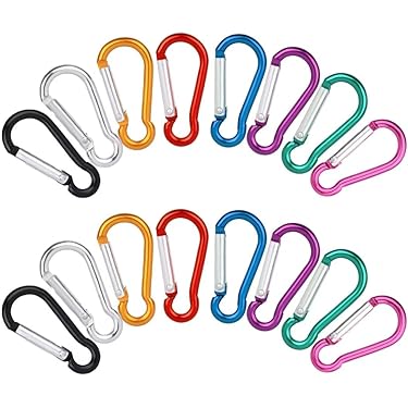 50 Mini Mousquetons En Plastique POM - Crochets Antidérapants Pour Camping, Randonnée, Organisation