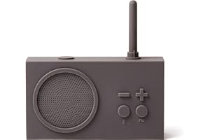 Lexon TYKHO 3 FM Radio + Bluetooth Speaker Taupe Grey LA119G9