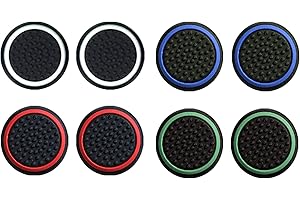 Aibada Cubierta Protectora de Apretones de Pulgar de Silicona para PS5，PS4, Xbox 360, PS3 Controladores, 4 Pares, Colores Mezclados