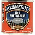Hammerite No 1 Rust Beater, Rust Remover for Metal. Rust Converter Metal Paint, with Metal Filler Primer and Undercoat, Grey Metal Paint for Interior and Exterior - 250ml