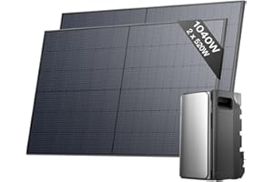EF EcoFlow Kit STREAM MAX Batteria 1,92 KWh con Pannello Solare Rigido 520W*2 Ingresso Solare 1800W (2MPPT), Porta CA 1200W, Microups 800W Integratis, Controllo Intelligente AI